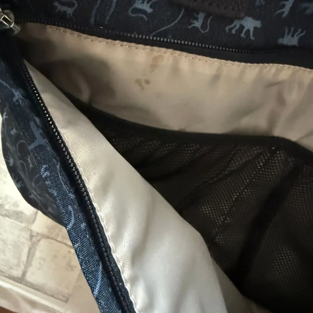 Rare Kipling Popper Diaper Bag Monkey Mania Print Nylon Utility Travel Tote